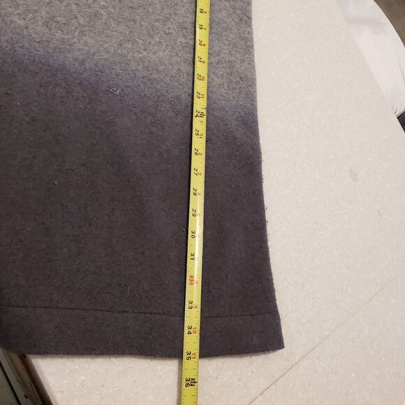 Theory Med Oversize Wool Hombre Gray Black Dress Turtleneck Adelina Nottingham - Picture 2 of 13